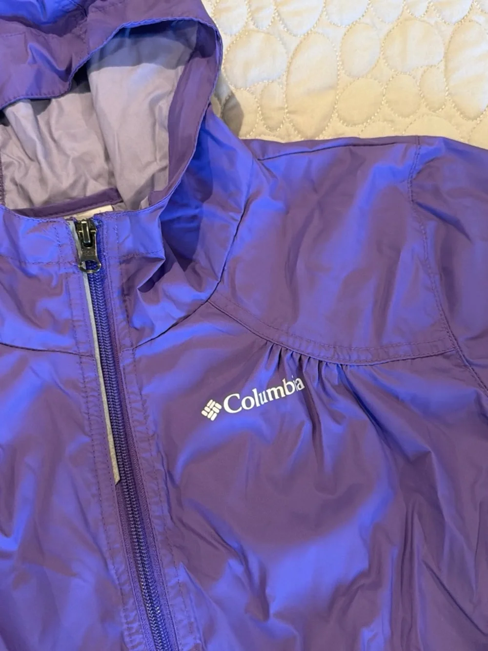 Columbia Lavender Hooded Raincoat
